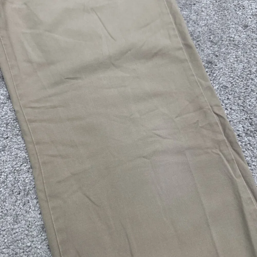 Banana Republic Tailored Slim Fit Non Iron Chino Pants Mens 34x32 Khaki Brown